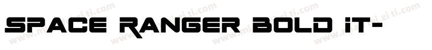 Space Ranger Bold It字体转换